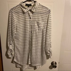 Don’t You Dare Juniors Stripped Button Up